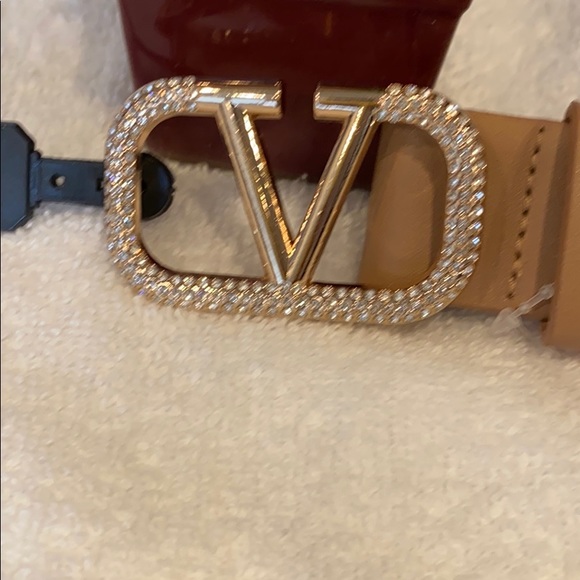 Light Brown (Taupe) Bling V Belt - Picture 3 of 7
